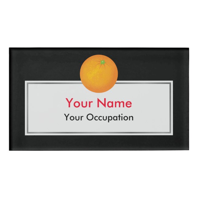 Badge D'identification Orange (Devant)