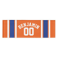 Orange et Blue Sports Jersey Stripes
