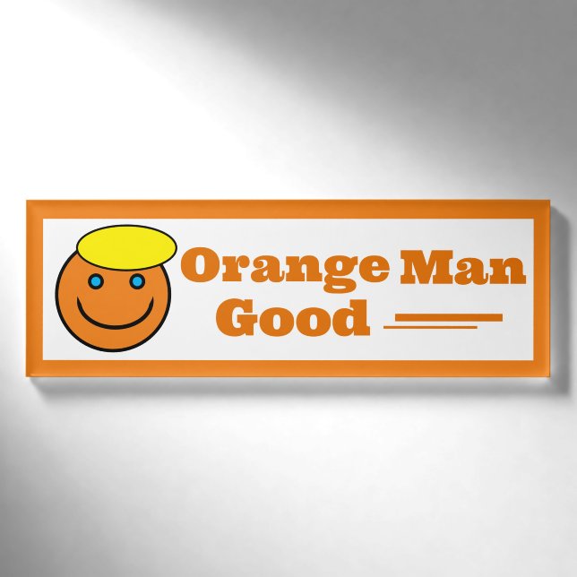 Badge D'identification Orange Man BON (Devant)