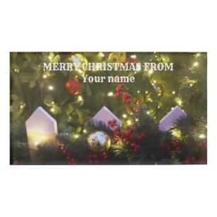 Badge D'identification Ornements de Noël