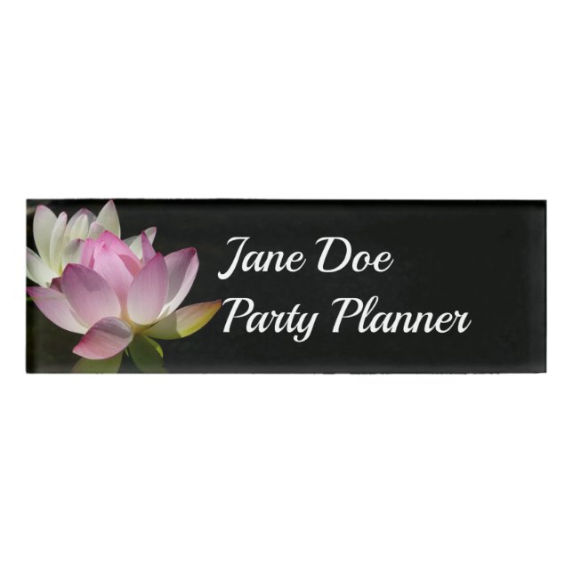 Badge D'identification Paire de fleurs de Lotus II (Devant)