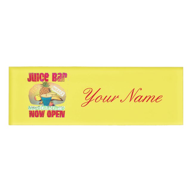 Badge D'identification Panneau Barre de jus Thunder_Cove (Devant)