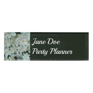 Badge D'identification Paperwhite Narcissus Fleurs blanches délicates