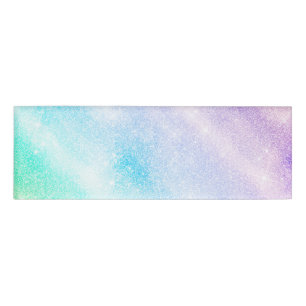 Badge D'identification Parties scintillant bleu moderne violet Ombre Glam