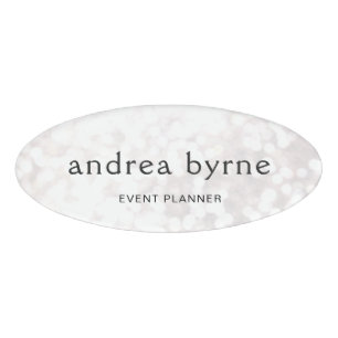 Badge D'identification Parties scintillant de livre blanc du planificateu