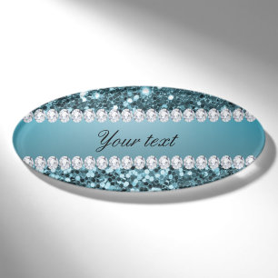 Badge D'identification Parties scintillantes et diamants assez bleus de