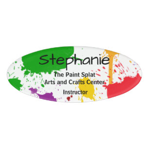Badge D'identification Peinture Splats Personnalisé