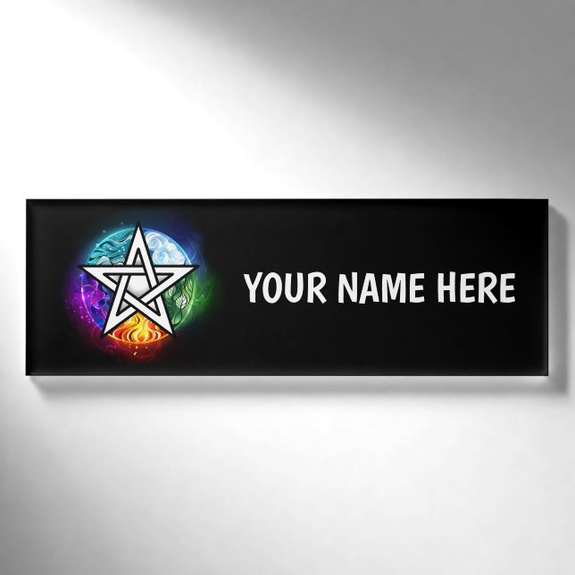 Badge D'identification pentagramme du Wiccan (Devant)