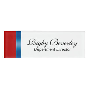 Badge D'identification Pentes STRIPES - bleu + vos idées