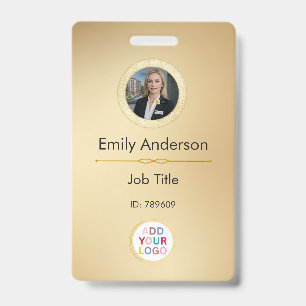 Badge d'identification personnalisé avec photo et
