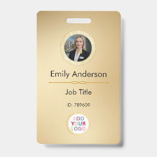 Badge d'identification personnalisé avec photo et