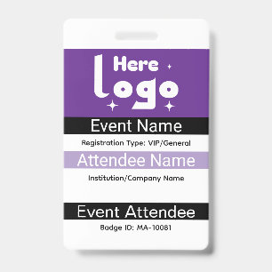 Badge d'identification personnalisé Expo avec code