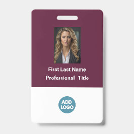 Badge d'identification personnalisé pour employés