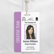 Badge d'identification personnalisée de l'employé