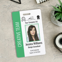 Badge d'identification personnalisée de l'employé