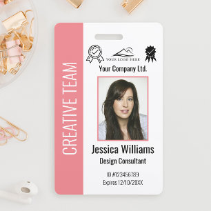 Badge d'identification personnalisée de l'employé 