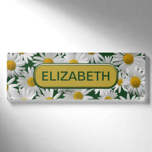 Badge D'identification Personnalisez - la marguerite gaie et lumineuse