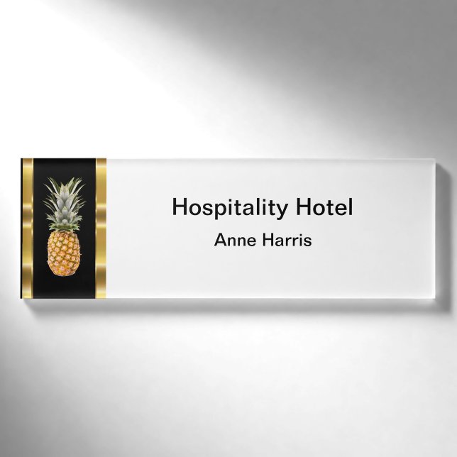 Badge D'identification Personnel chic d'hôtel d'hospitalité (Devant)