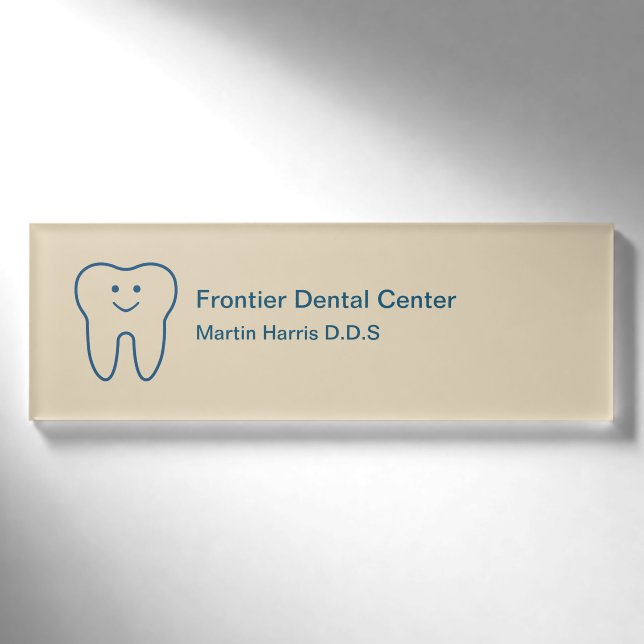 Badge D'identification Personnel de bureau de dentiste (Devant)