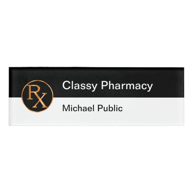 Badge D'identification Personnel de pharmacie classique (Devant)