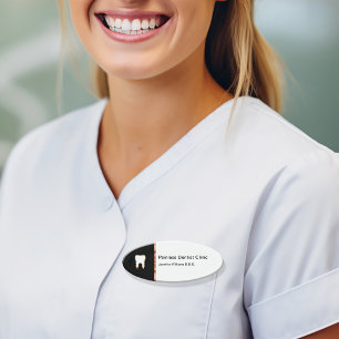 Badge D'identification Personnel du bureau dentaire ovale classique