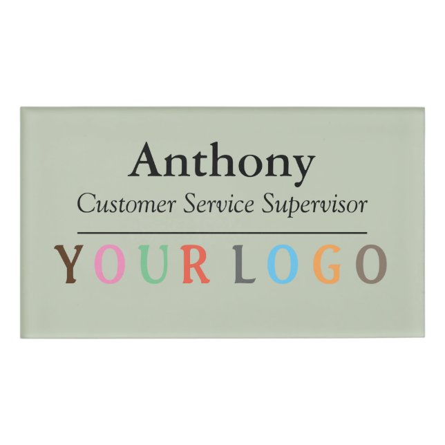 Badge D'identification Personnel fait sur commande des employés de logo (Devant)