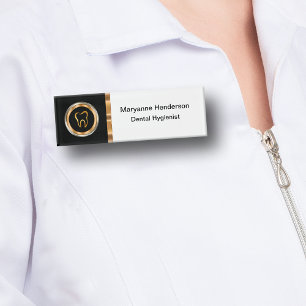 Badge D'identification Personnel hygiéniste du bureau dentaire classique