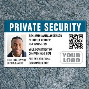 Badge D'identification Photo de carte d'identité de garde de sécurité per