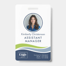 Badge d'identification photo d'employé personnalis