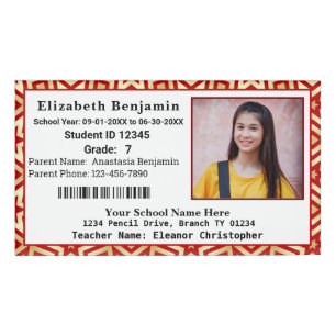 Badge D'identification Photo d'identification de l'enfant de l'école