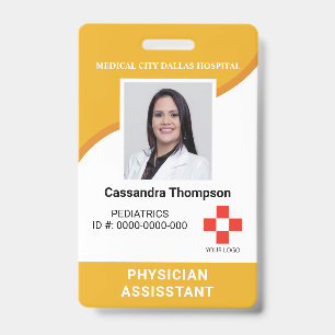 Badge d'identification photo Logo Employé de l'Hôp
