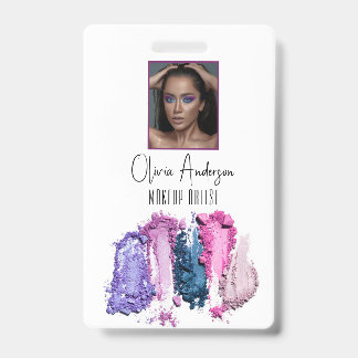 Badge d'identification photo pour maquilleurs de l