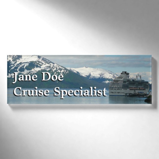Badge D'identification Photographie de voyage de croisière en Alaska (Devant)