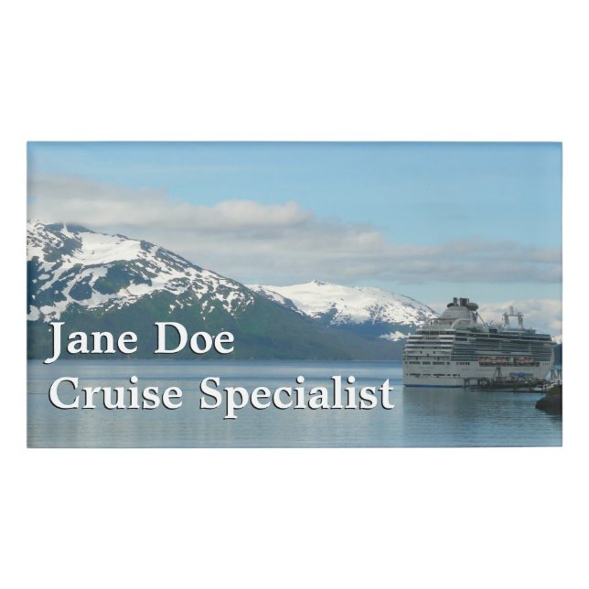 Badge D'identification Photographie de voyage de croisière en Alaska (Devant)