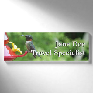 Badge D'identification Photographie d'oiseau de colibri à gorge rubis
