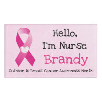 Pink Personnalisé Hello, Im Nurse Nom Balise