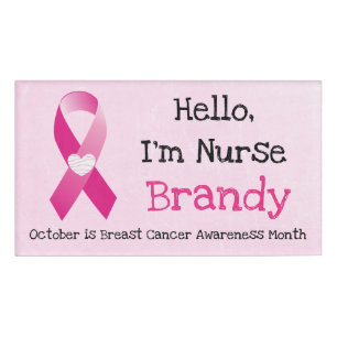 Badge D'identification Pink Personnalisé Hello, Im Nurse Nom Balise