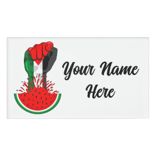 Badge D'identification Poing de résistance palestinienne sur le symbole d