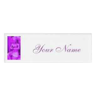 Badge D'identification poudha violet profond