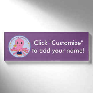 Badge D'identification Poulpe nommé d'étiquette pour un Preemie USA