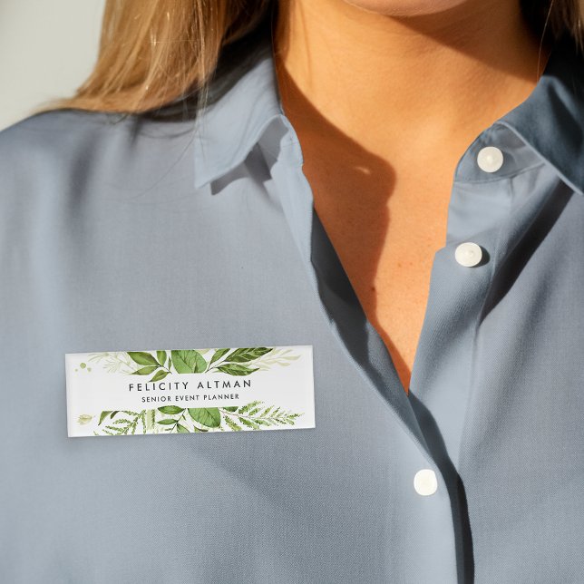 Badge D'identification prairie sauvage | Botanique verte (Créateur téléchargé)