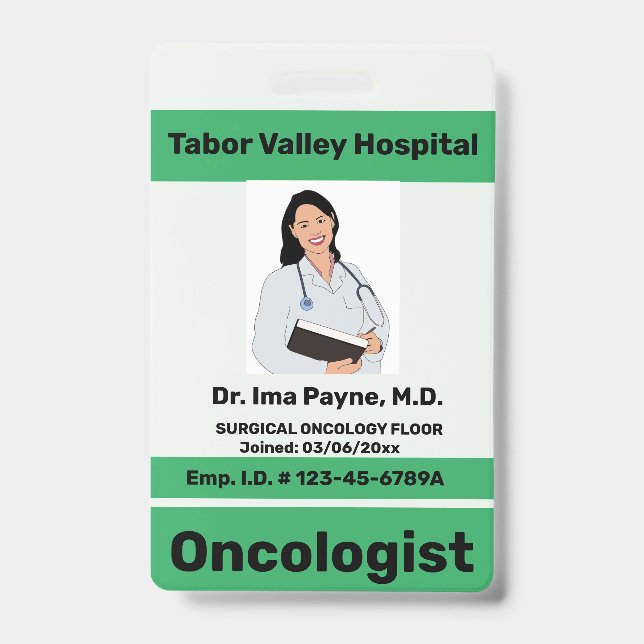 Badge d'identification professionnel éditable pour (Avant)