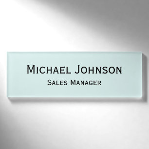 Badge D'identification Professionnel Personnalisé Aqua Blue Magnétique