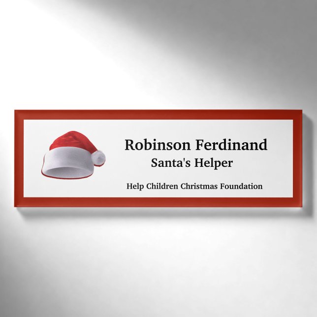 Badge D'identification Professionnels Fêtes de Noël Personnaliser (Devant)