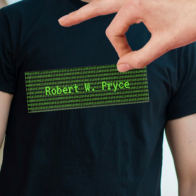 Badge D'identification Programmeurs Code machine Arrière - plan binaire p (Créateur téléchargé)