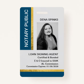 Badge d'identification publique du notaire