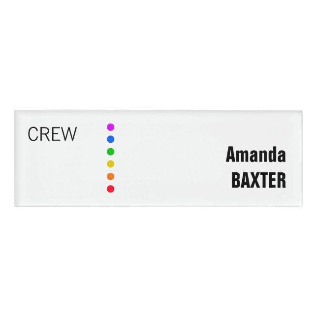 Badge D'identification Rainbow Name Tag (Devant)