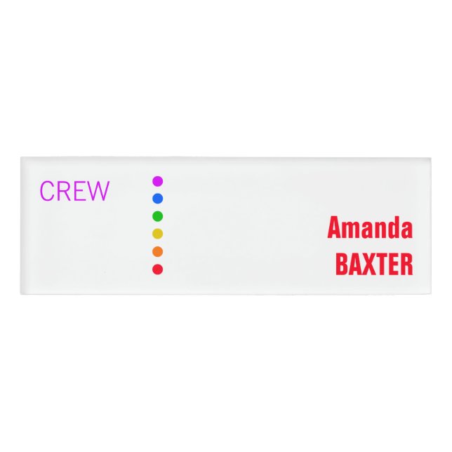 Badge D'identification Rainbow Name Tag (Devant)