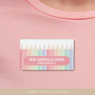 Badge D'identification Rainbow Teacher School