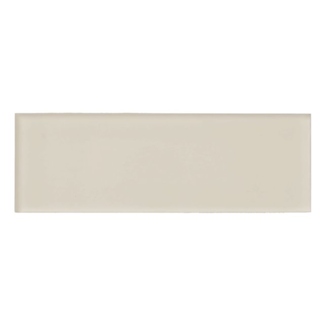 Badge D'identification Rectangle Blanc Os (Devant)